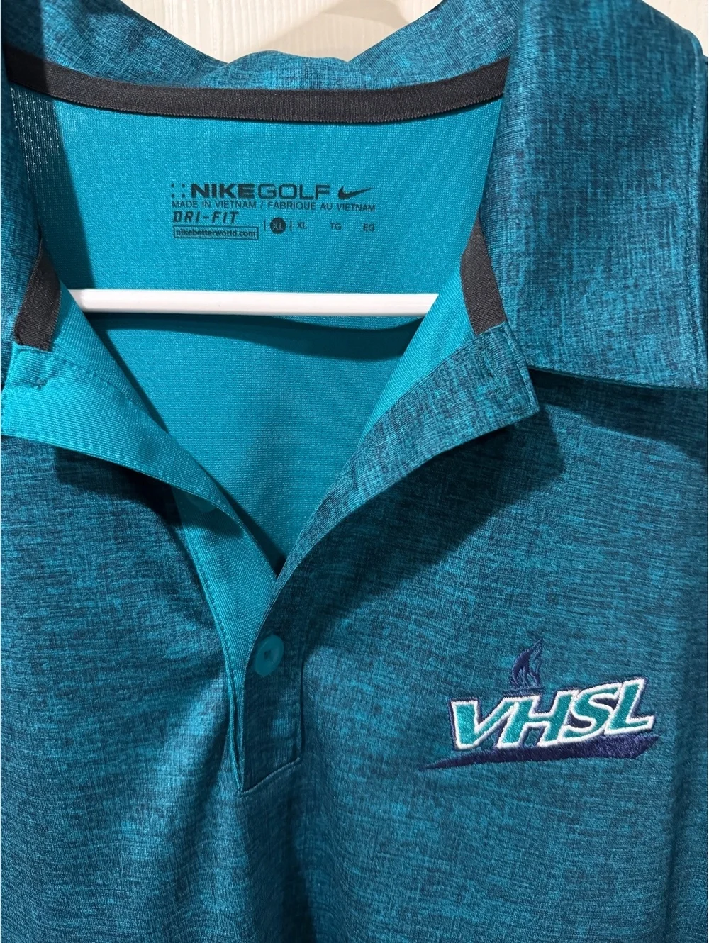 Nike Golf VHSL Men’s XL Teal Dri-FIT Polo Shirt